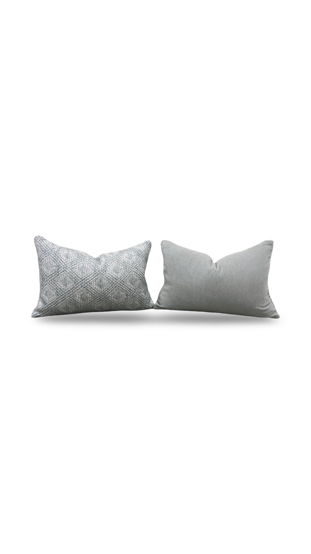 Rogers & Goffigon Fabric Lumbar Pillow Trapunta Berg 12x18" Knife Edge Cover