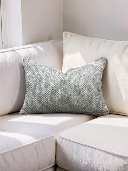 Rogers & Goffigon Fabric Lumbar Pillow Trapunta Berg 12x18" Knife Edge Cover