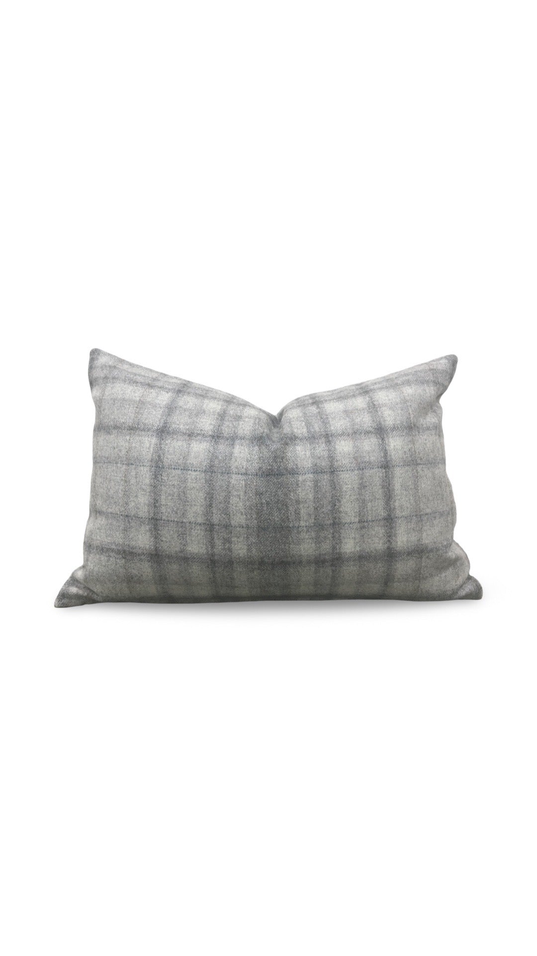 Plaid Lumbar Pillow Bronte Stately 12x18" Knife Edge Cover