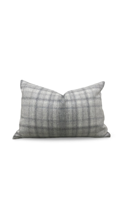 Plaid Lumbar Pillow Bronte Stately 12x18" Knife Edge Cover