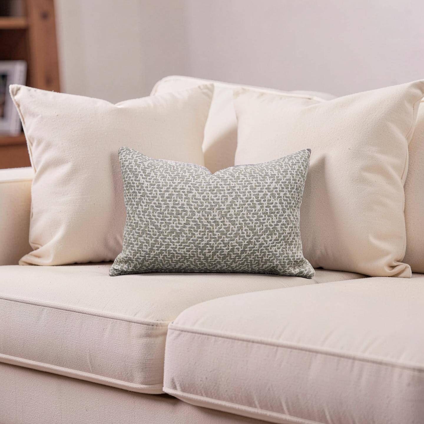 Rogers & Goffigon Lumbar Pillow Dialogues Jungle 12x18" Knife Edge Cover