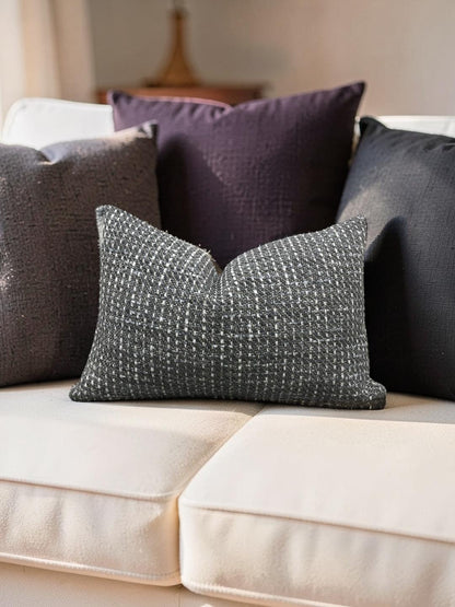 Lumbar Pillow Ariana Umber 12x18" Knife Edge Cover