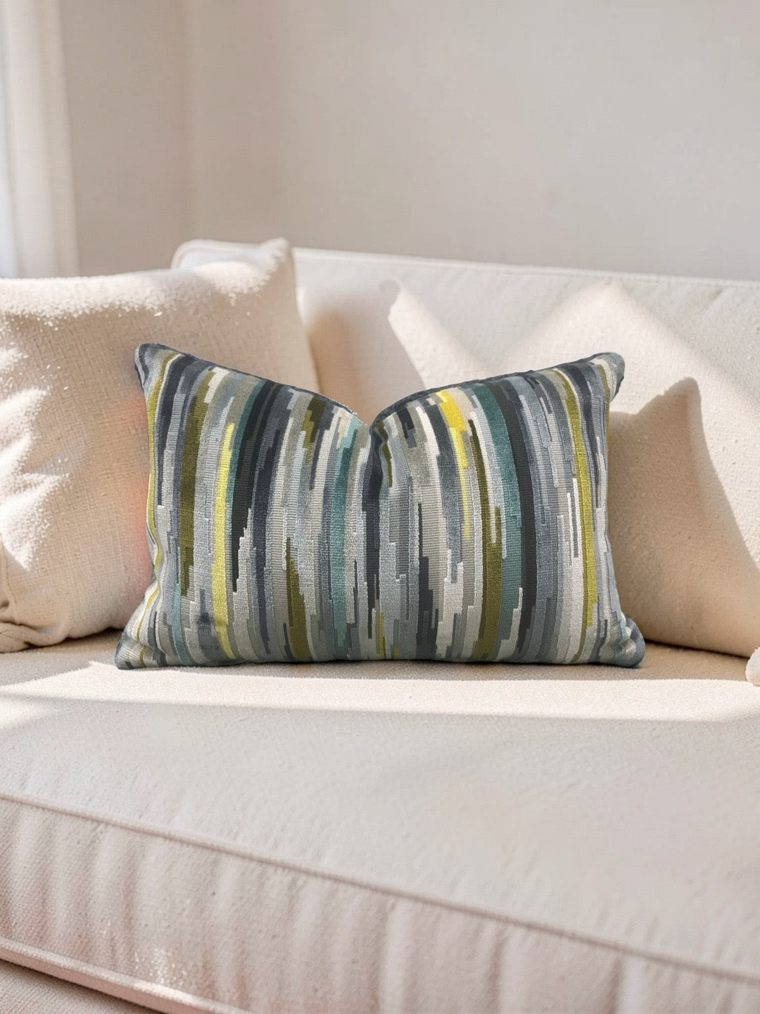 Lumbar Pillow Benito Verditer 12x18" Knife Edge Cover