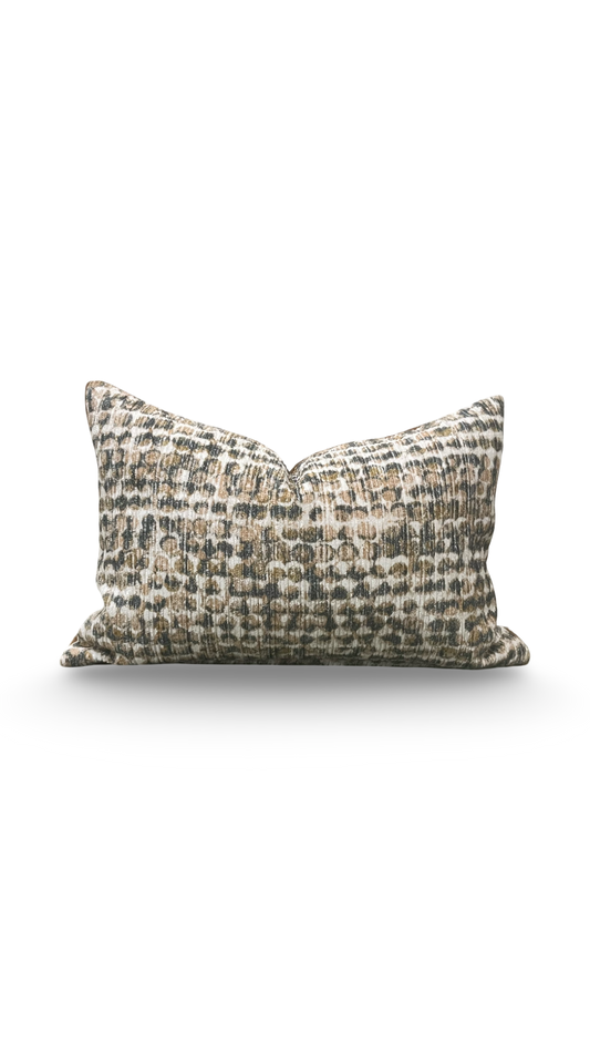Designer Fabric Ezri Sorbet 12x18" Knife Edge Lumbar Pillow
