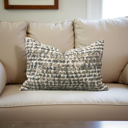 Designer Fabric Ezri Sorbet 12x18" Knife Edge Lumbar Pillow