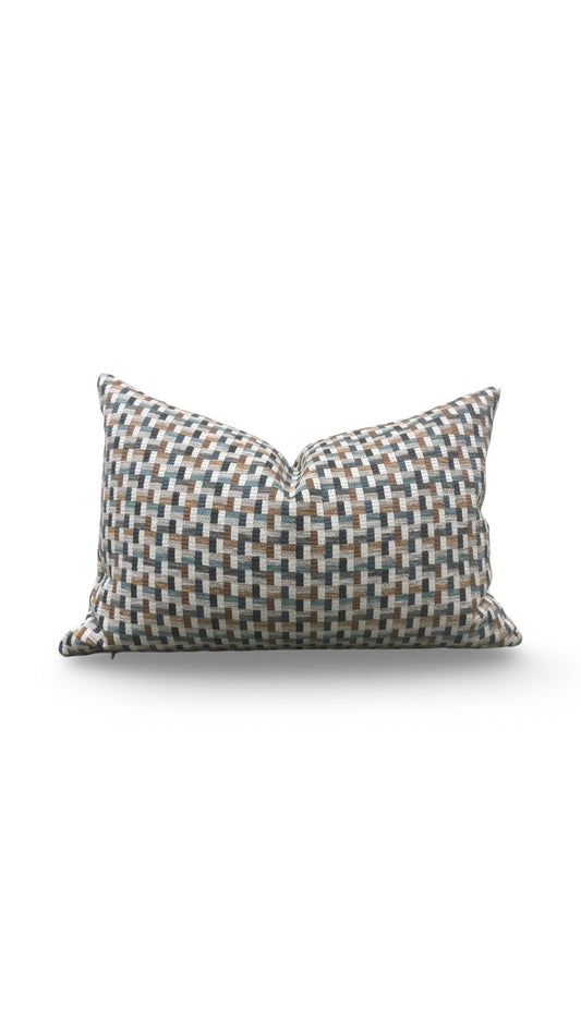 Romo Lumbar Pillow Arturo Copper 12x18" Knife Edge Cover