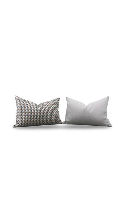 Romo Lumbar Pillow Arturo Copper 12x18" Knife Edge Cover