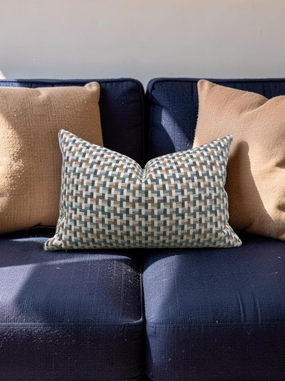 Romo Lumbar Pillow Arturo Copper 12x18" Knife Edge Cover
