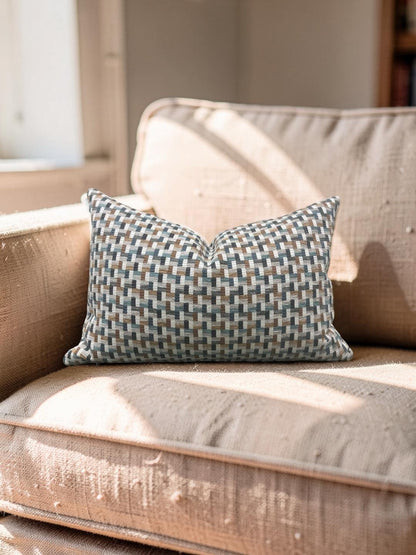 Romo Lumbar Pillow Arturo Copper 12x18" Knife Edge Cover