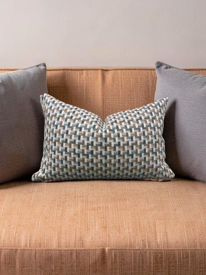 Romo Lumbar Pillow Arturo Copper 12x18" Knife Edge Cover