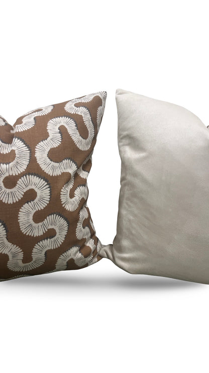 Decorative Pillow Kezia Copper 20x20" Knife Edge Cover