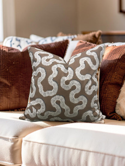 Decorative Pillow Kezia Copper 20x20" Knife Edge Cover