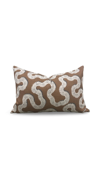 Romo Lumbar Pillow Kezia Copper 12x18" Knife Edge Cover