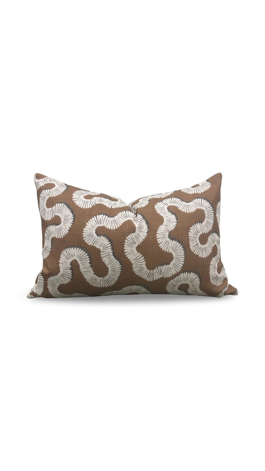 Romo Lumbar Pillow Kezia Copper 12x18" Knife Edge Cover