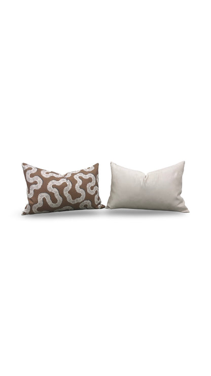 Romo Lumbar Pillow Kezia Copper 12x18" Knife Edge Cover