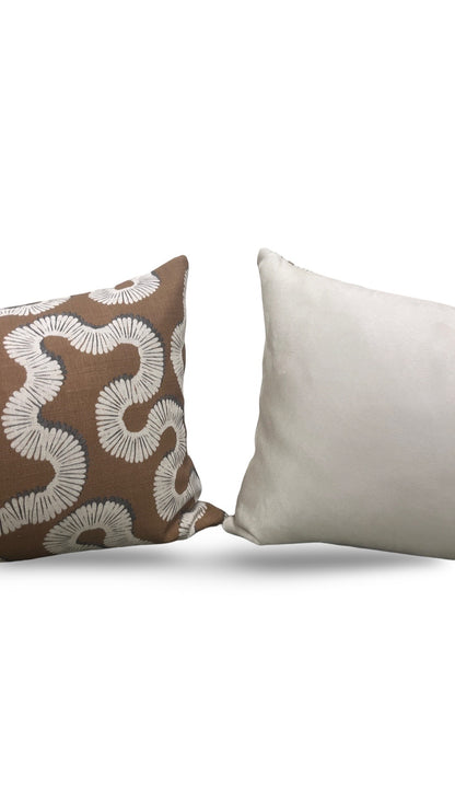 Romo Lumbar Pillow Kezia Copper 12x18" Knife Edge Cover