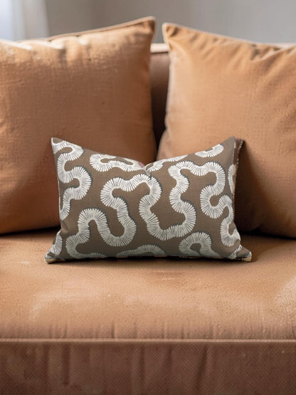 Romo Lumbar Pillow Kezia Copper 12x18" Knife Edge Cover