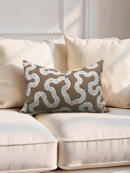 Romo Lumbar Pillow Kezia Copper 12x18" Knife Edge Cover