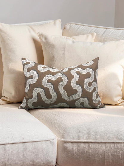 Romo Lumbar Pillow Kezia Copper 12x18" Knife Edge Cover