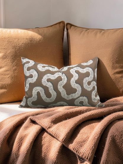 Romo Lumbar Pillow Kezia Copper 12x18" Knife Edge Cover