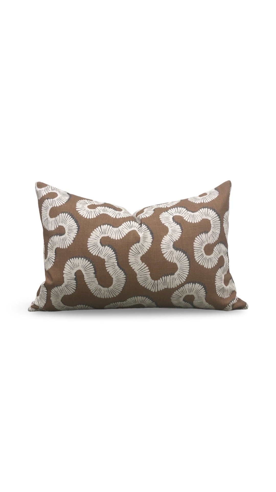 Romo Lumbar Pillow Kezia Copper 12x18" Knife Edge Cover