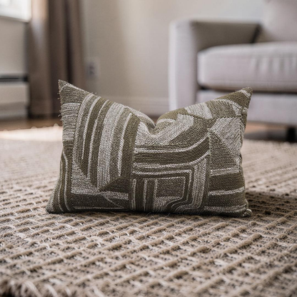Lumbar Pillow Modulo Wakame 12x18" Knife Edge Cover