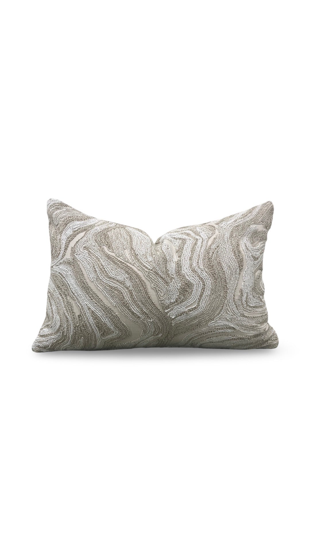Lumbar Pillow Ondeto Sand 12x18" Knife Edge Cover