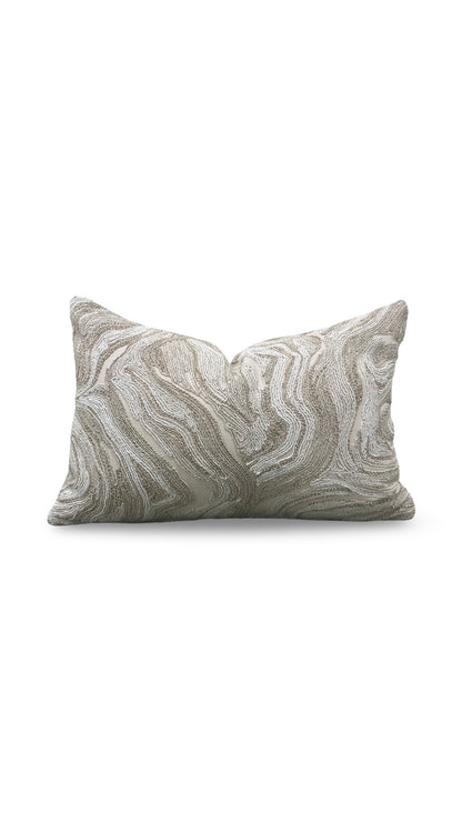 Lumbar Pillow Ondeto Sand 12x18" Knife Edge Cover