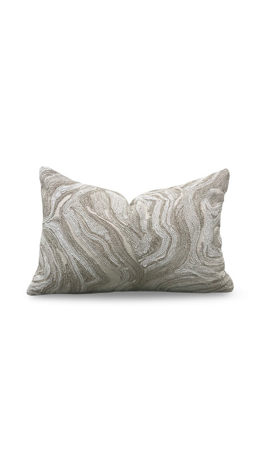Lumbar Pillow Ondeto Sand 12x18" Knife Edge Cover