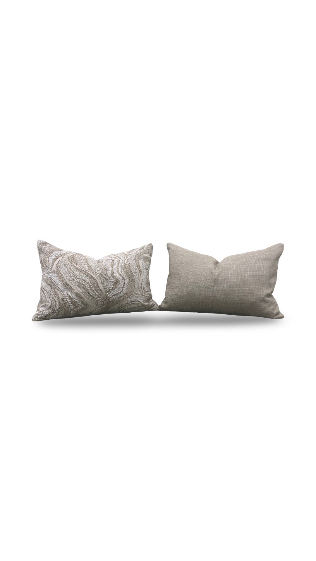 Lumbar Pillow Ondeto Sand 12x18" Knife Edge Cover