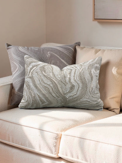 Lumbar Pillow Ondeto Sand 12x18" Knife Edge Cover