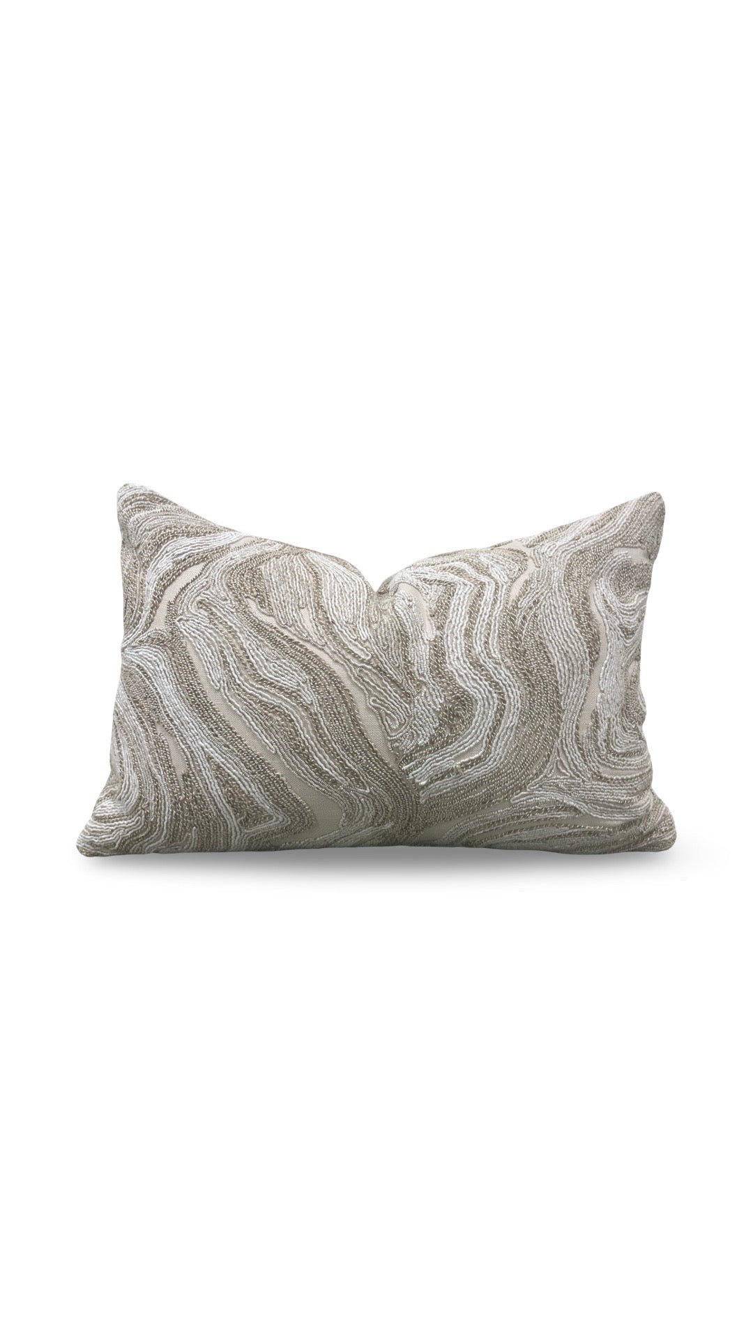 Lumbar Pillow Ondeto Sand 12x18" Knife Edge Cover