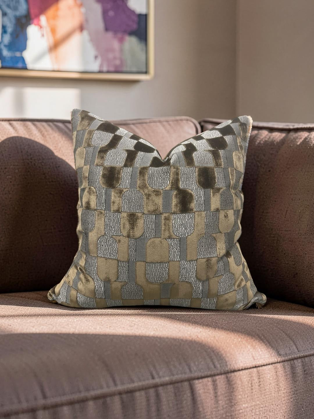 Decorative Pillow Arkose Cumin - 20x20" Knife Edge Cover