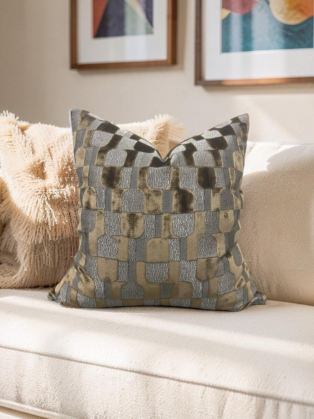 Decorative Pillow Arkose Cumin - 20x20" Knife Edge Cover