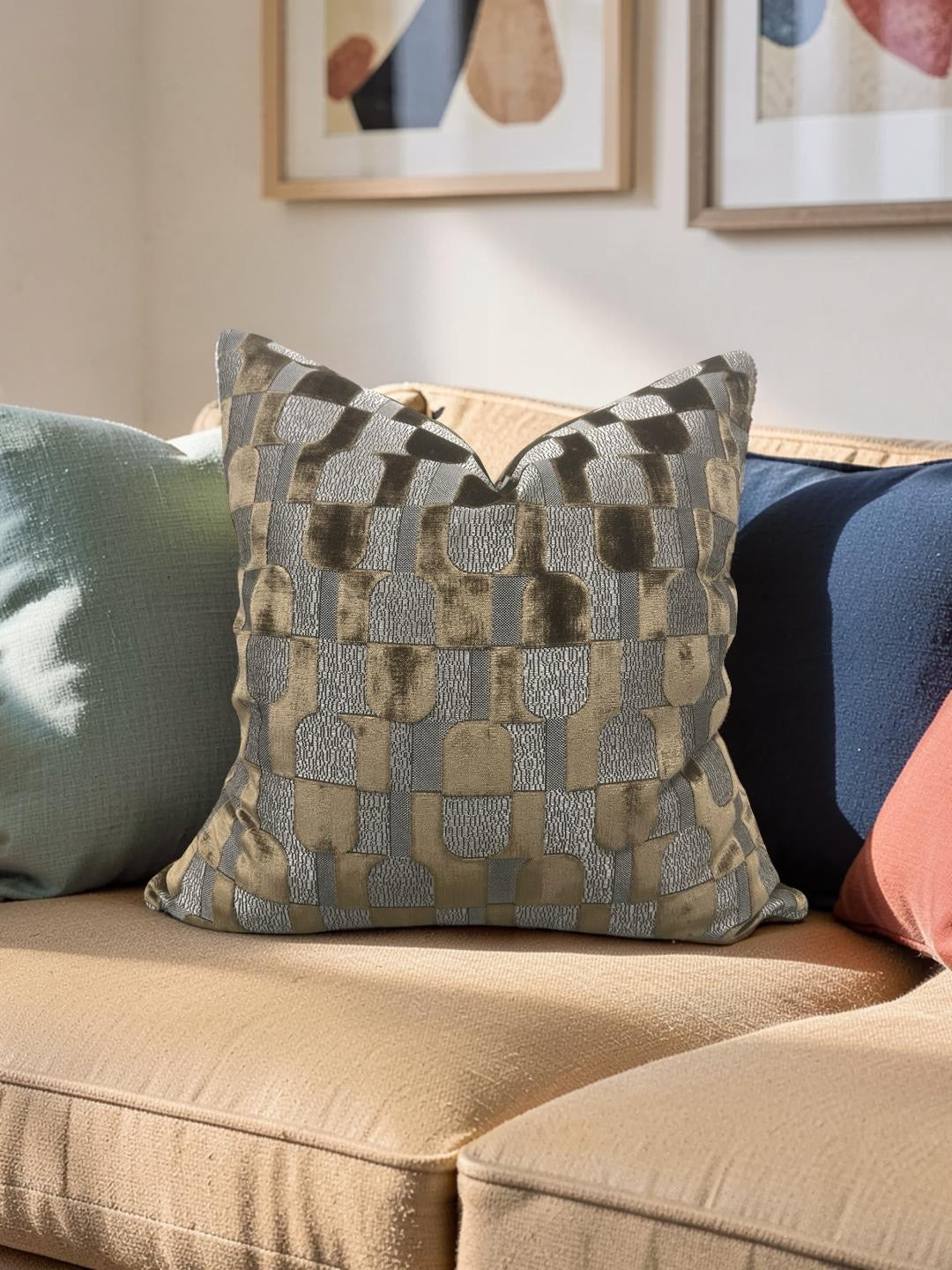 Decorative Pillow Arkose Cumin - 20x20" Knife Edge Cover