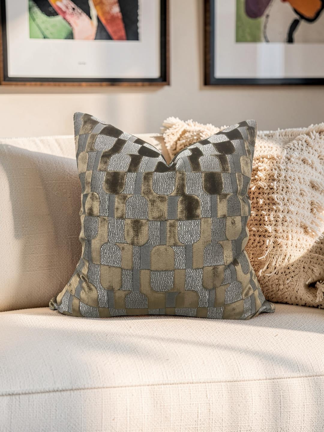 Decorative Pillow Arkose Cumin - 20x20" Knife Edge Cover