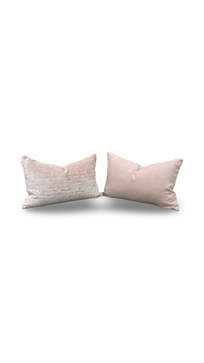 Riom Fondant 12X18" Knife Edge Decorative Lumbar Pillow