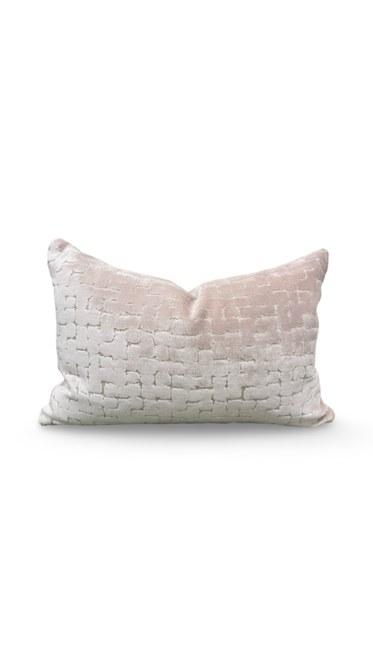 Designer Fabric Riom Fondant 12X18" Knife Edge Decorative Lumbar Pillow