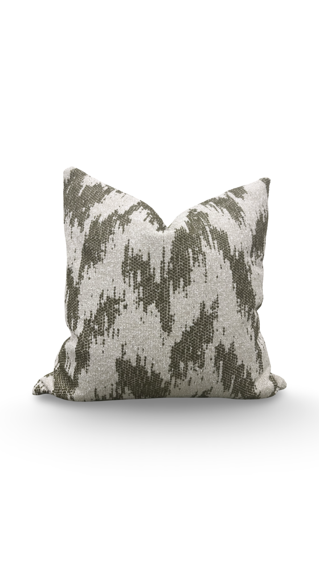 Decorative Pillow Zibar Elm 20x20" Knife Edge Cover by Villa Nova