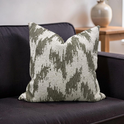 Decorative Pillow Zibar Elm 20x20" Knife Edge Cover by Villa Nova