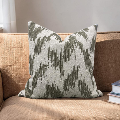 Decorative Pillow Zibar Elm 20x20" Knife Edge Cover by Villa Nova