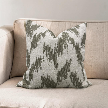 Decorative Pillow Zibar Elm 20x20" Knife Edge Cover by Villa Nova