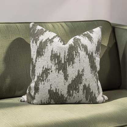 Decorative Pillow Zibar Elm 20x20" Knife Edge Cover by Villa Nova