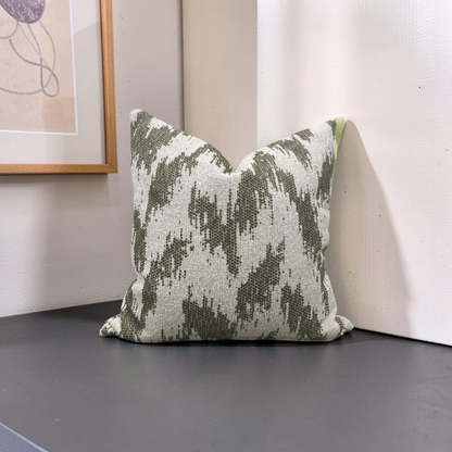 Decorative Pillow Zibar Elm 20x20" Knife Edge Cover by Villa Nova