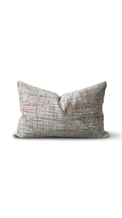 Santo Multi 12x18" Knife Edge Decorative Lumbar Pillow