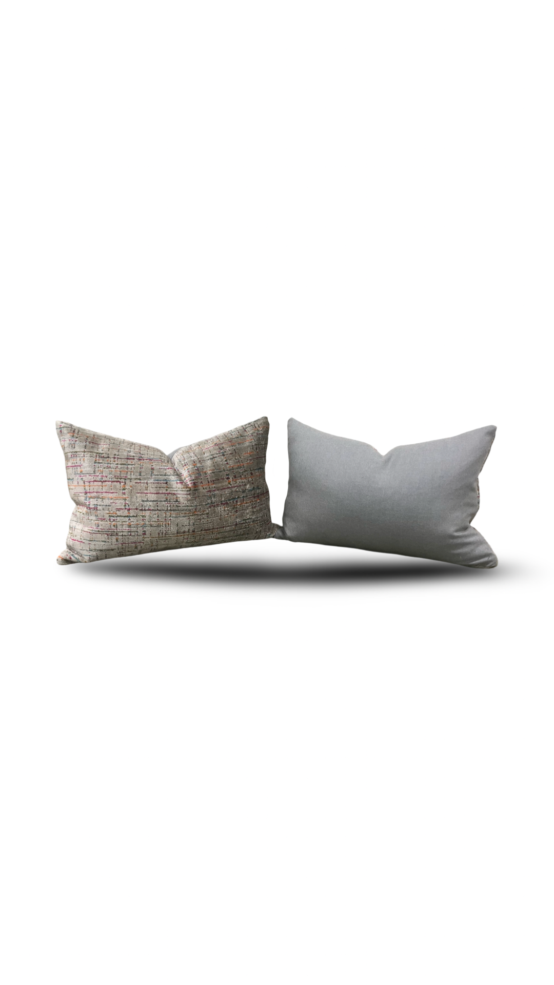 Santo Multi 12x18" Knife Edge Decorative Lumbar Pillow