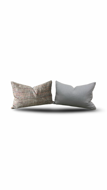 Santo Multi 12x18" Knife Edge Decorative Lumbar Pillow