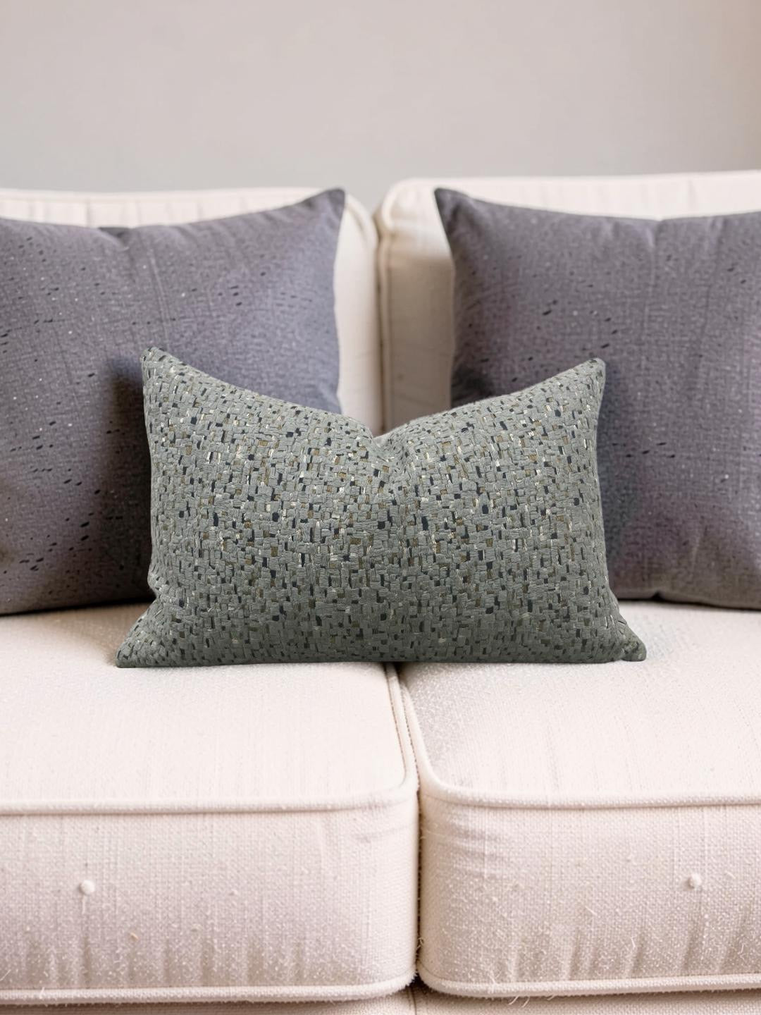 Lumbar Pillow Tanira Jadeite 12x18" Knife Edge Cover