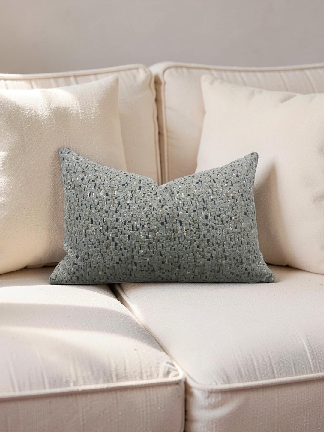 Lumbar Pillow Tanira Jadeite 12x18" Knife Edge Cover