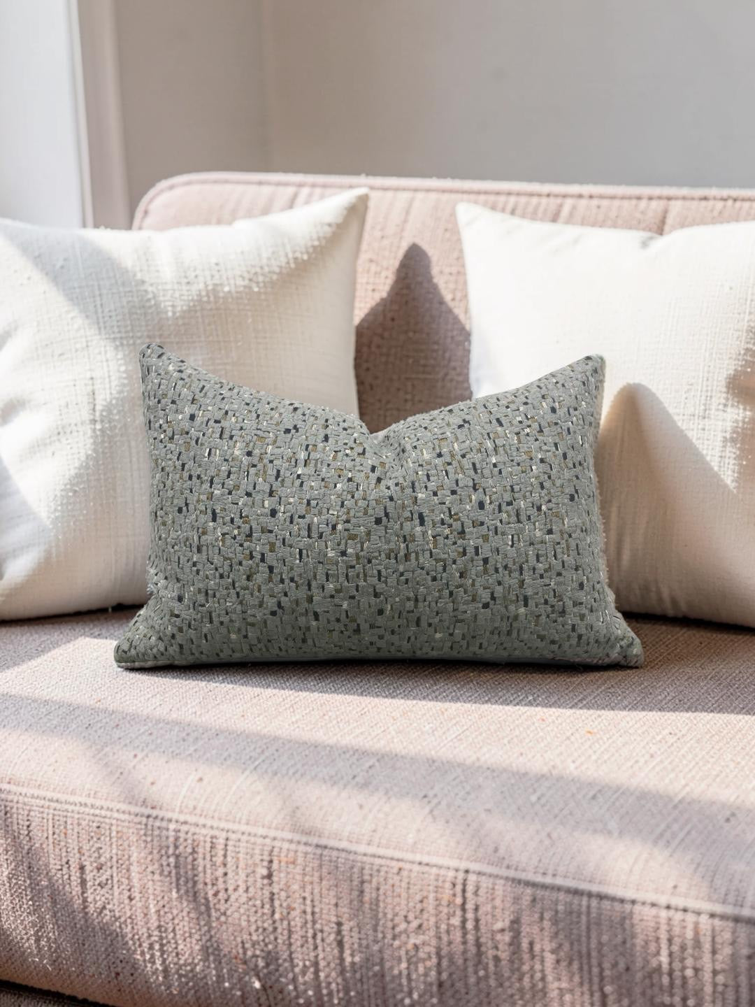 Lumbar Pillow Tanira Jadeite 12x18" Knife Edge Cover
